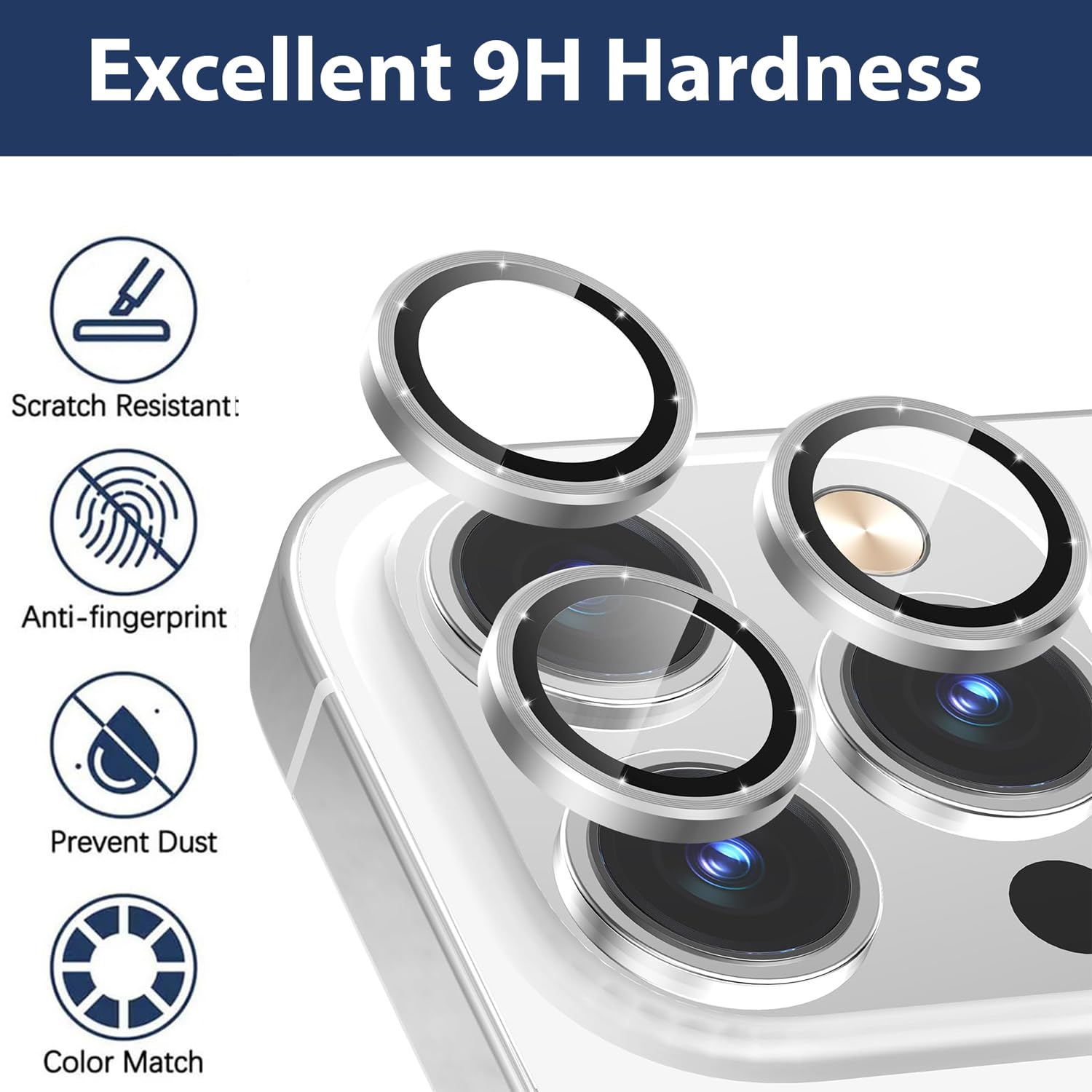Premium Camera Metal Ring Lens Protector For iPhone 14 Pro Max