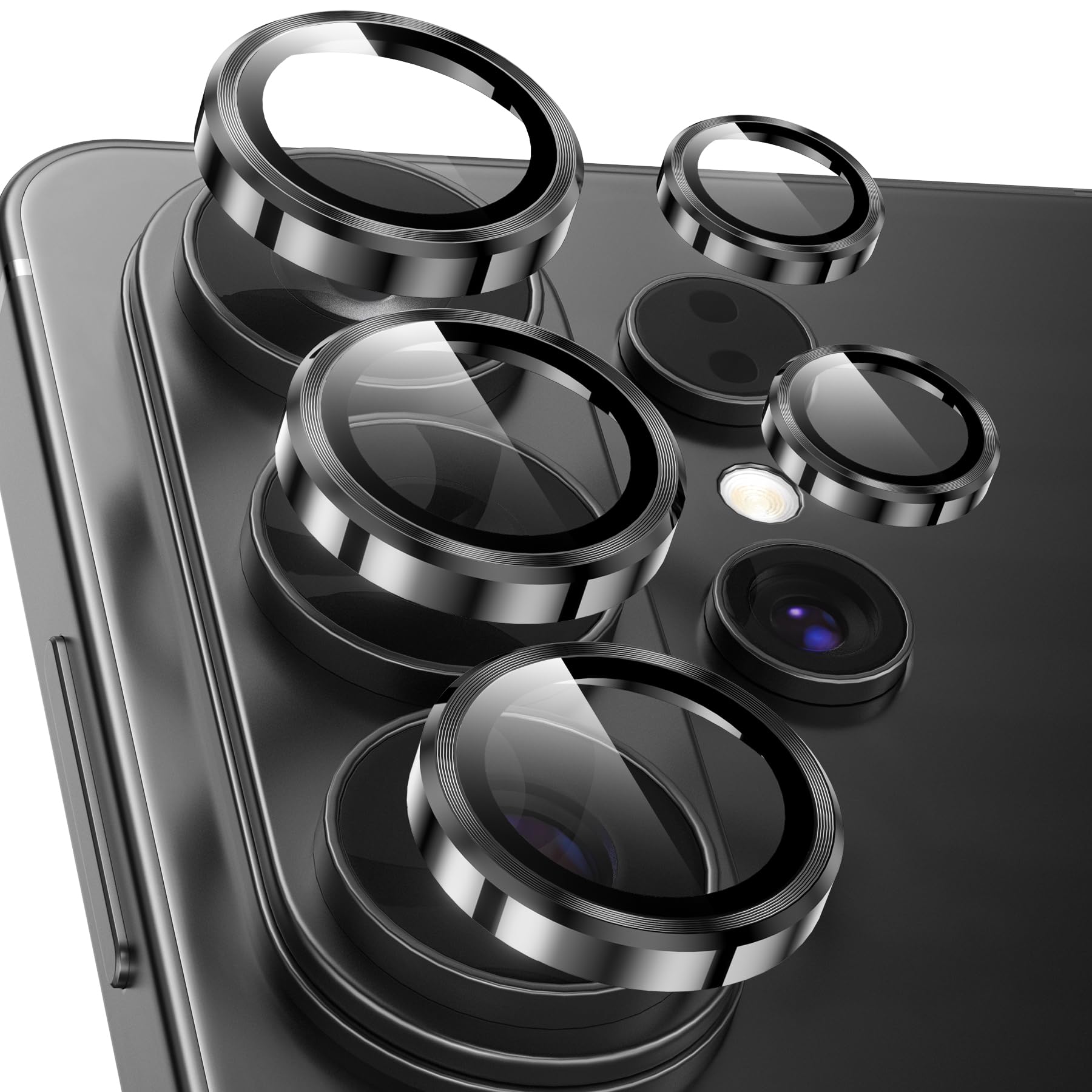 YWXTW Camera Lens Protector for Samsung Galaxy S26 Ultra, [5X Stronger] Individual Metal Ring Tempered Glass Camera Cover for Galaxy S26 Ultra Accessories, Anti-Scratch, 1 Set