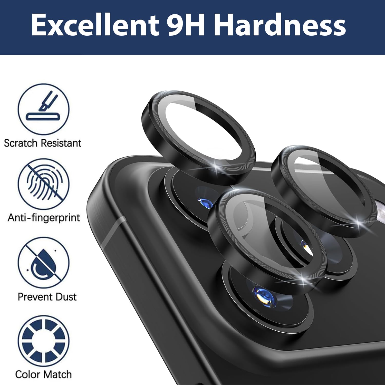 Premium Camera Metal Ring Lens Protector For iPhone 17 Pro Max