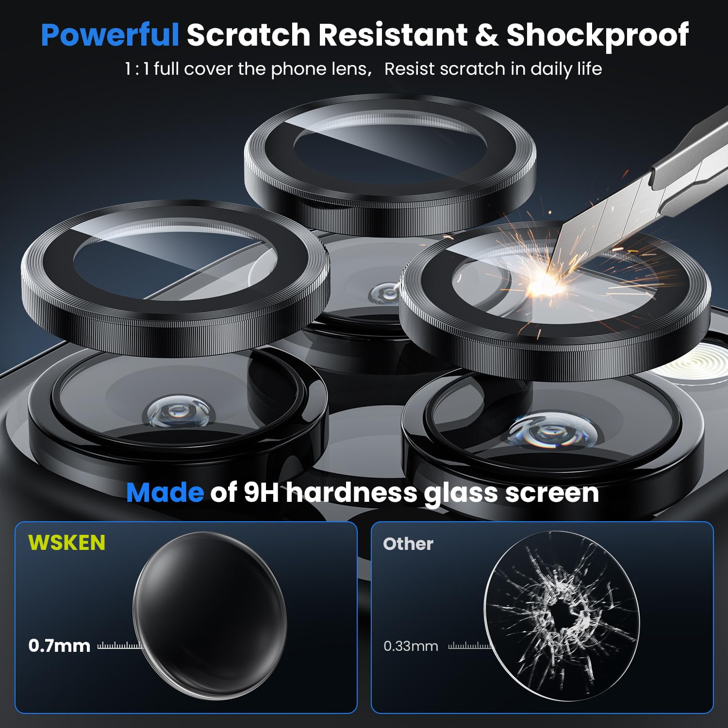 Premium Camera Metal Ring Lens Protector For iPhone 16 Pro