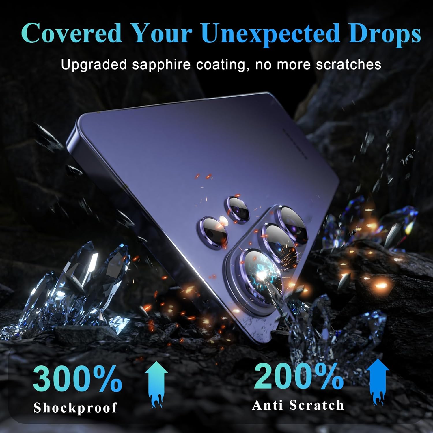 YWXTW Camera Lens Protector for Samsung Galaxy S26 Ultra, [5X Stronger] Individual Metal Ring Tempered Glass Camera Cover for Galaxy S26 Ultra Accessories, Anti-Scratch, 1 Set