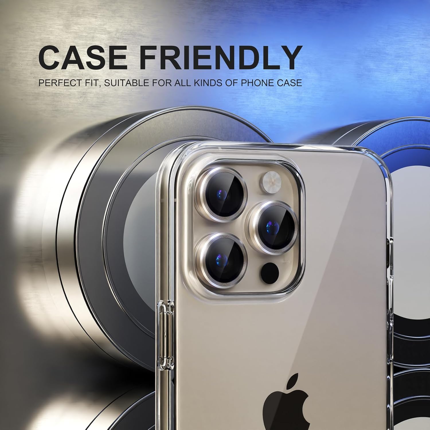 Premium Camera Metal Ring Lens Protector For iPhone 16 Pro