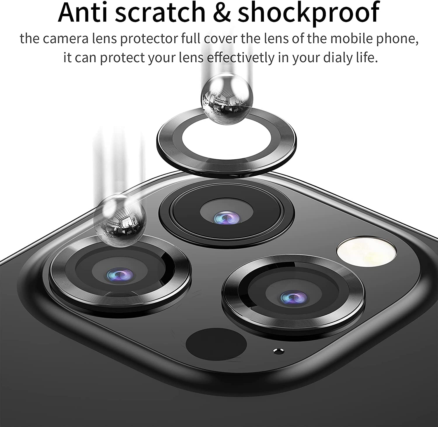 Premium Camera Metal Ring Lens Protector For iPhone 15 Pro