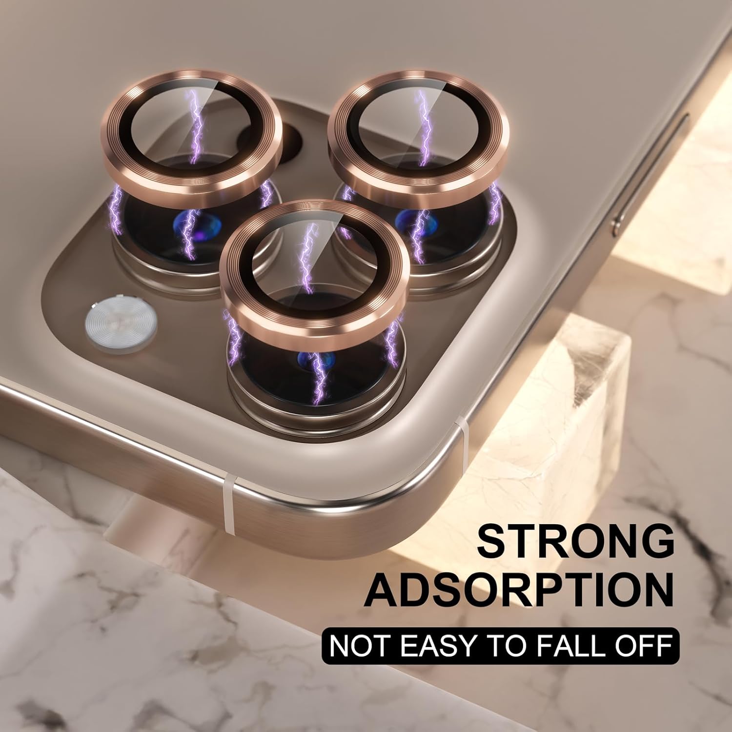 Premium Camera Metal Ring Lens Protector For iPhone 16 Pro