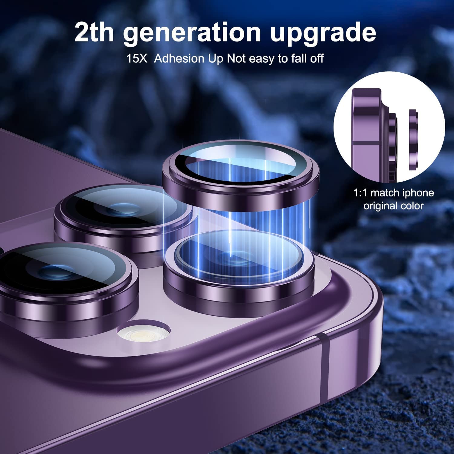 Premium Camera Metal Ring Lens Protector For iPhone 14 Pro Max
