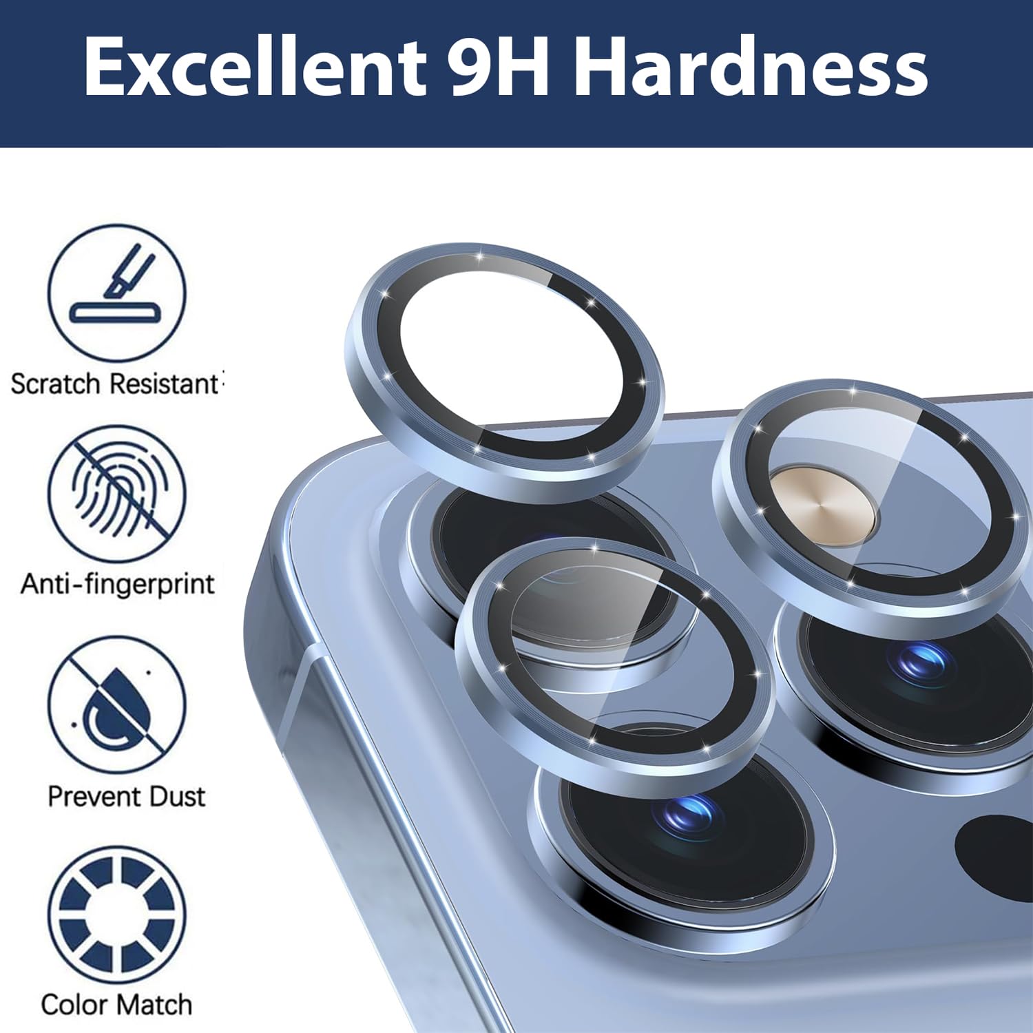 Premium Camera Metal Ring Lens Protector For iPhone 14 Pro Max