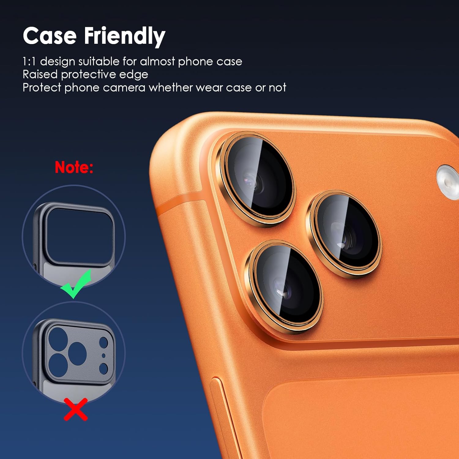 Premium Camera Metal Ring Lens Protector For iPhone 17 Pro Max