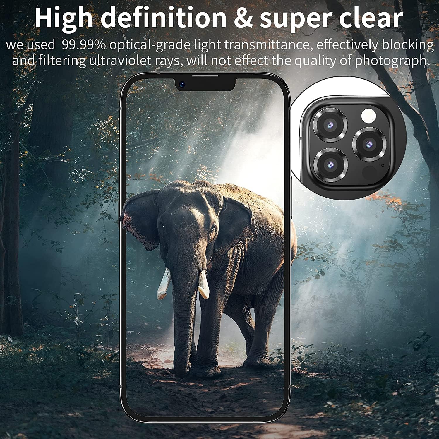 Premium Camera Metal Ring Lens Protector For iPhone 15 Pro