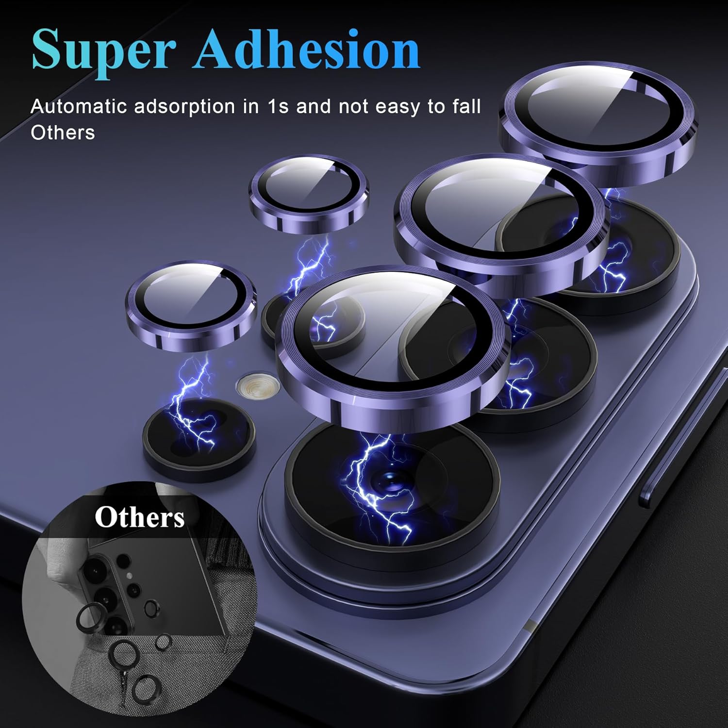YWXTW Camera Lens Protector for Samsung Galaxy S26 Ultra, [5X Stronger] Individual Metal Ring Tempered Glass Camera Cover for Galaxy S26 Ultra Accessories, Anti-Scratch, 1 Set