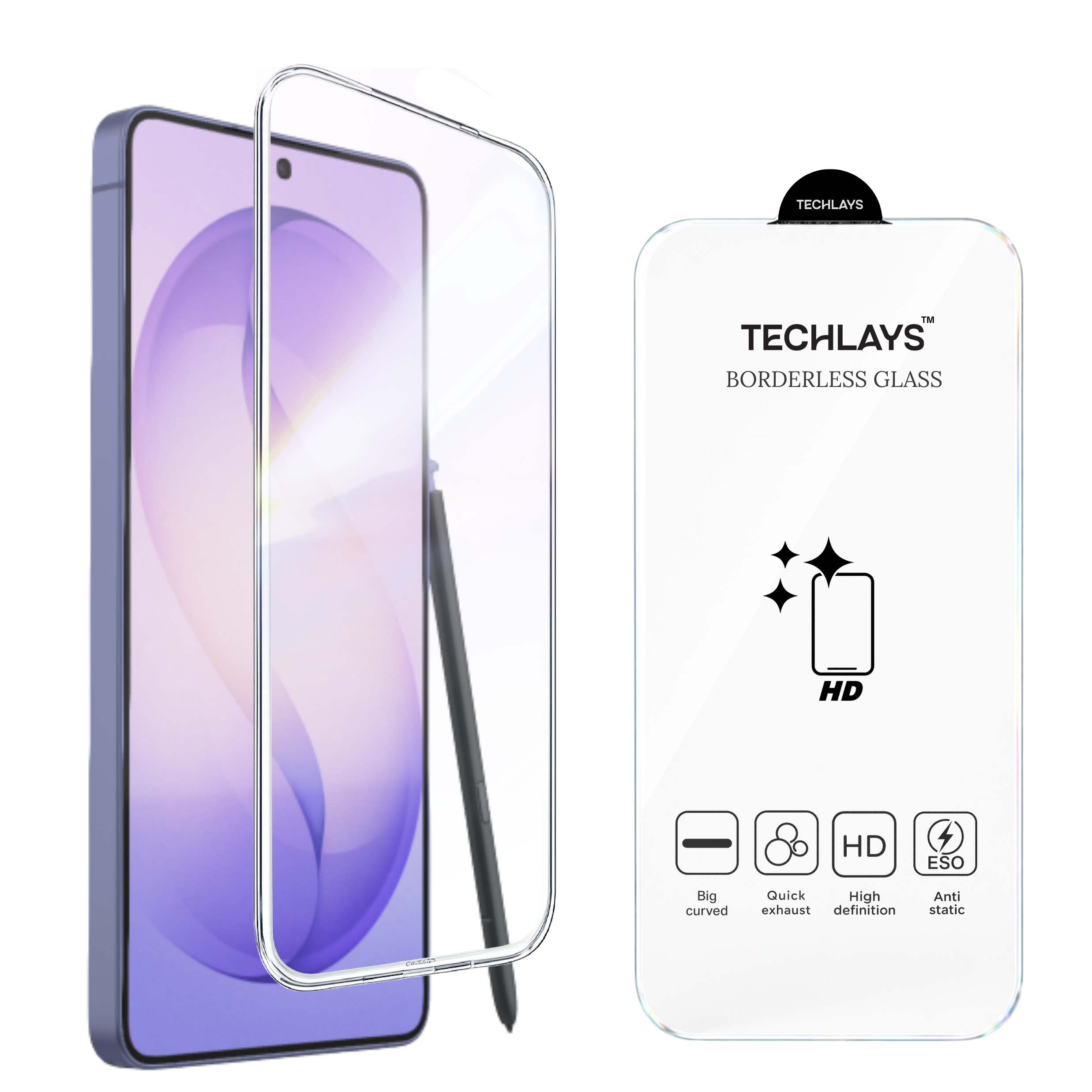 Premium Borderless Tempered Glass For Samsung S25 ultra