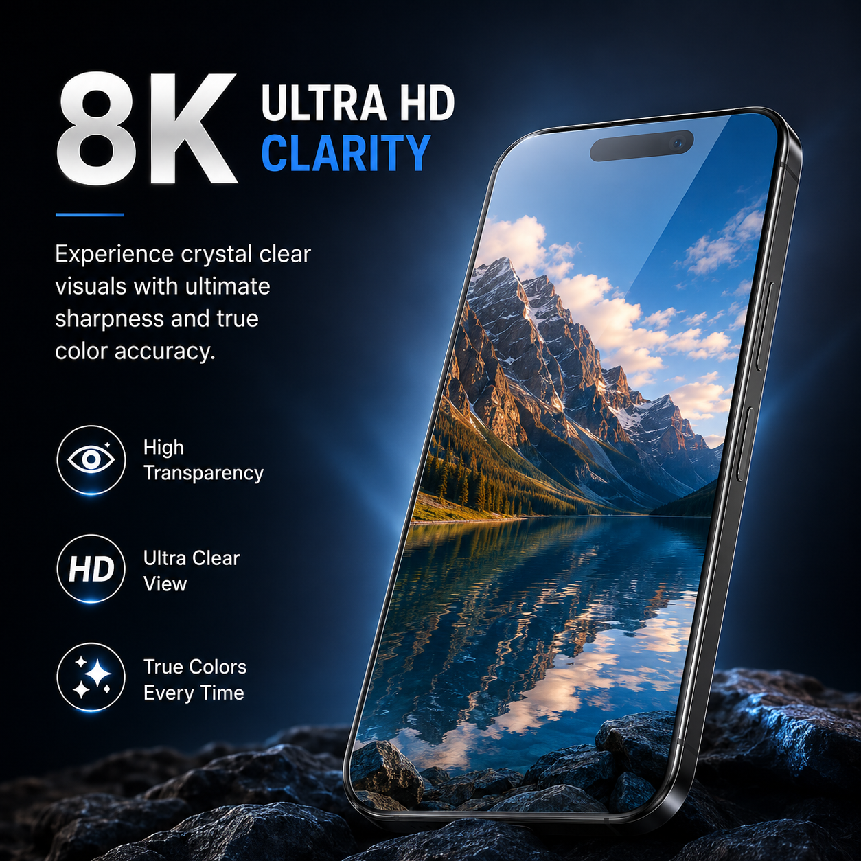 8K Corning Borderless Privacy Tempered Glass For Apple iPhone 17