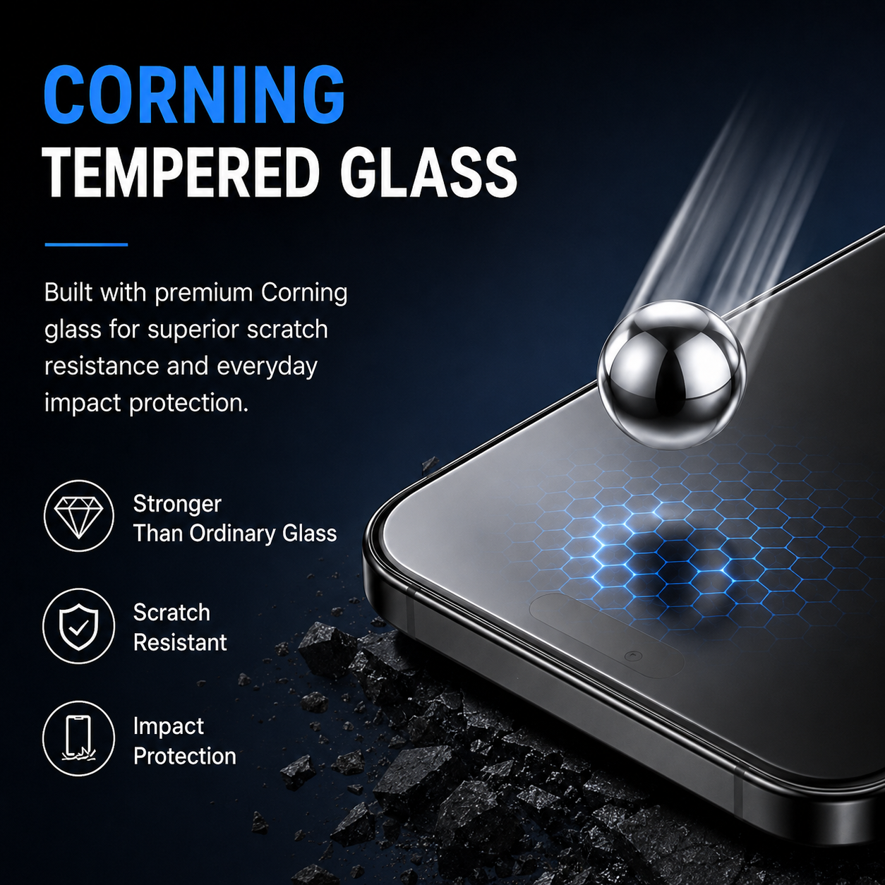 8K Corning Borderless Privacy Tempered Glass For Apple iPhone 13