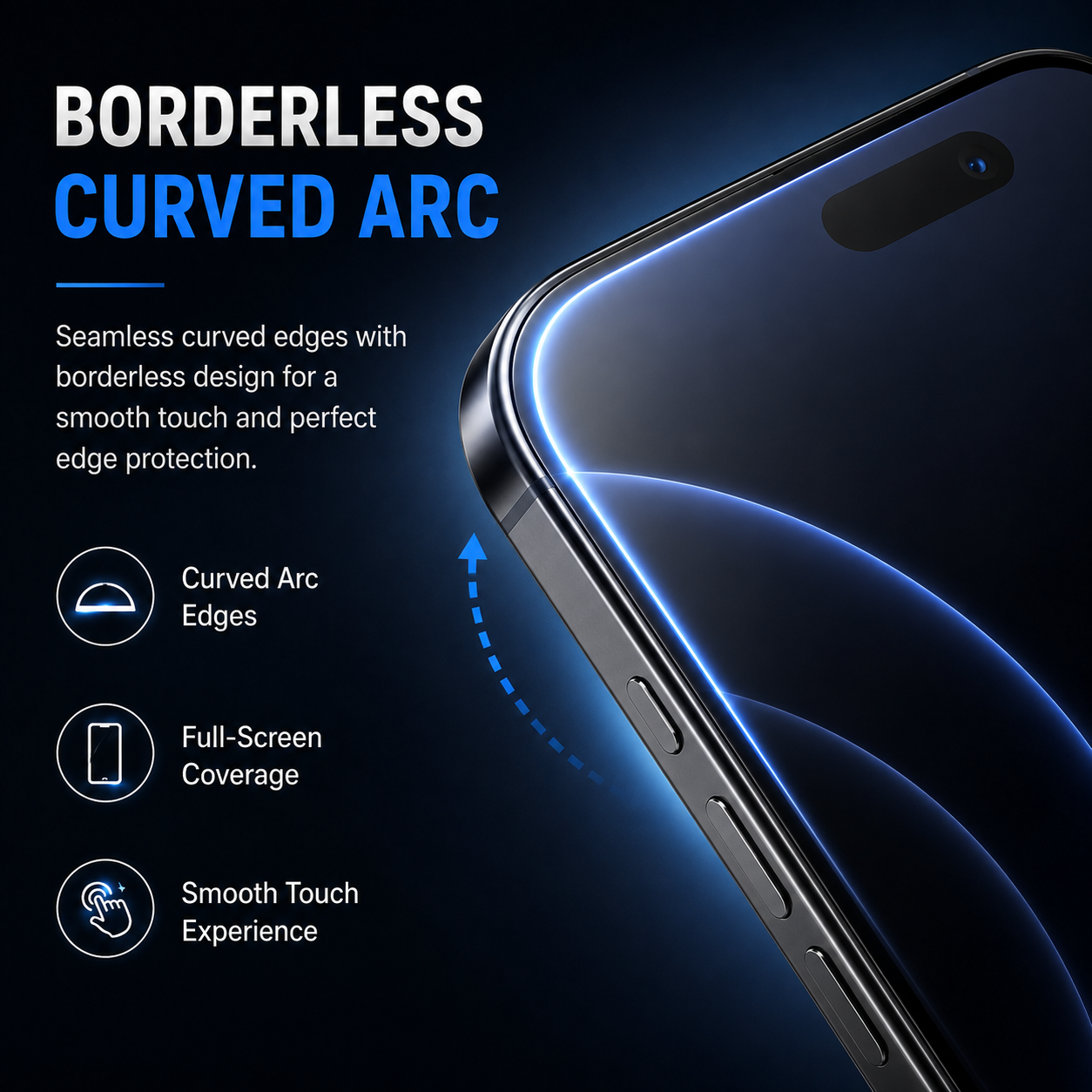 8K Corning Borderless Privacy Tempered Glass For Apple iPhone 14 Pro Max