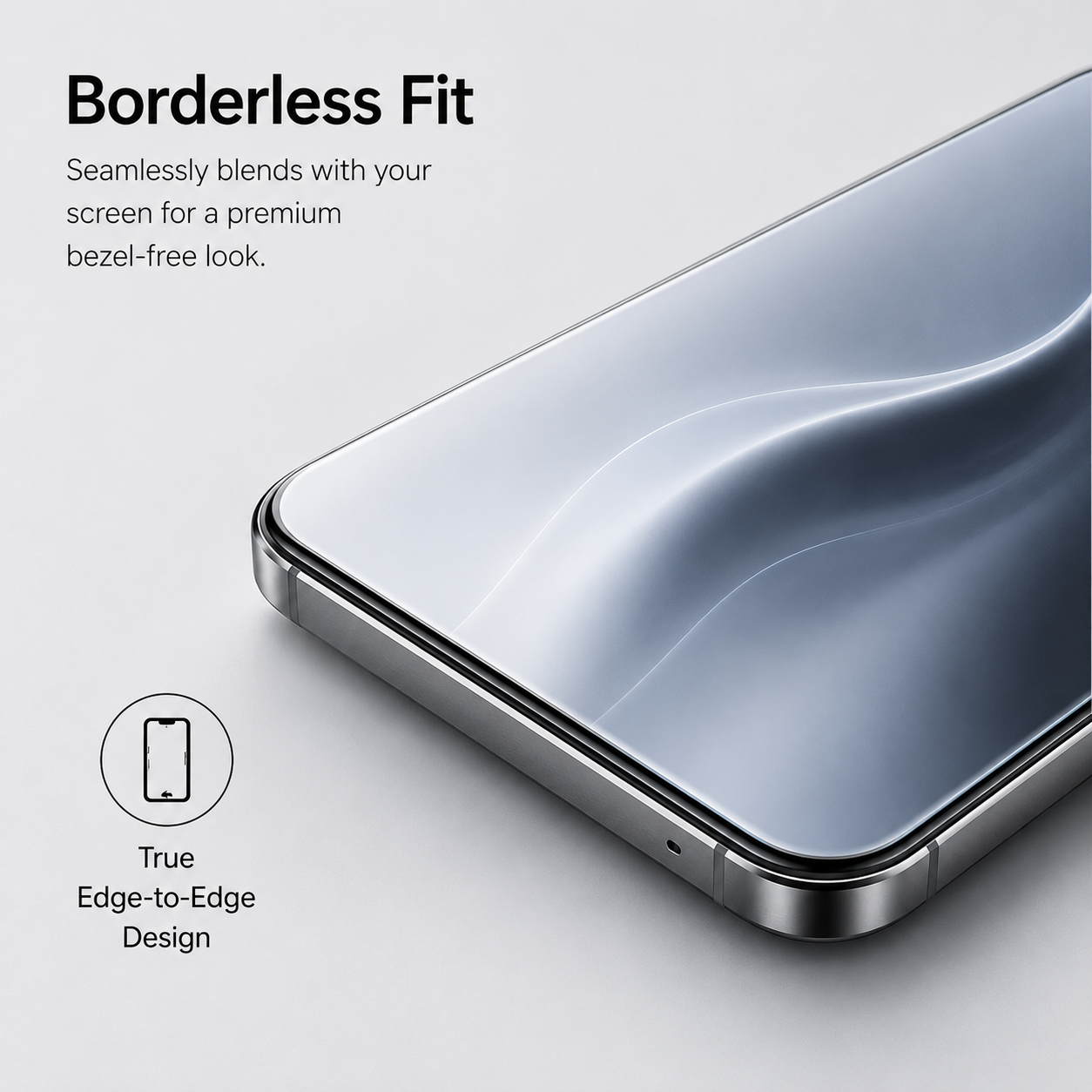8K Borderless HD Clear Tempered Glass for Apple iPhone 13