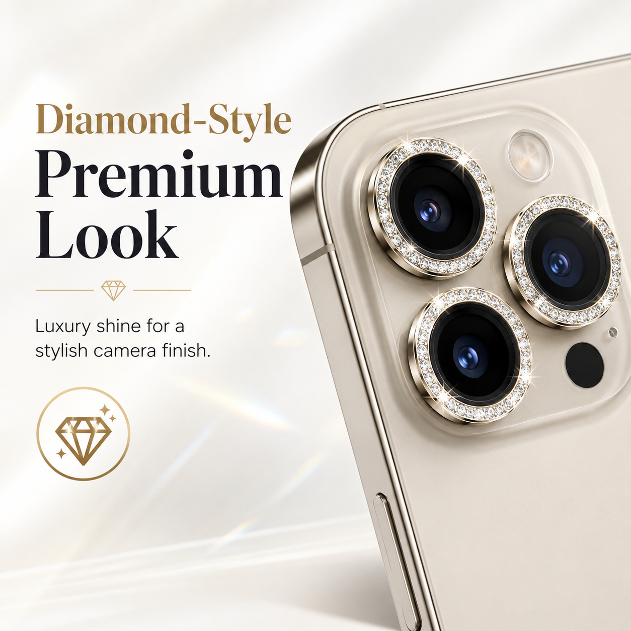 Premium Diamond Camera Lens Protector Ring For Vivo V70