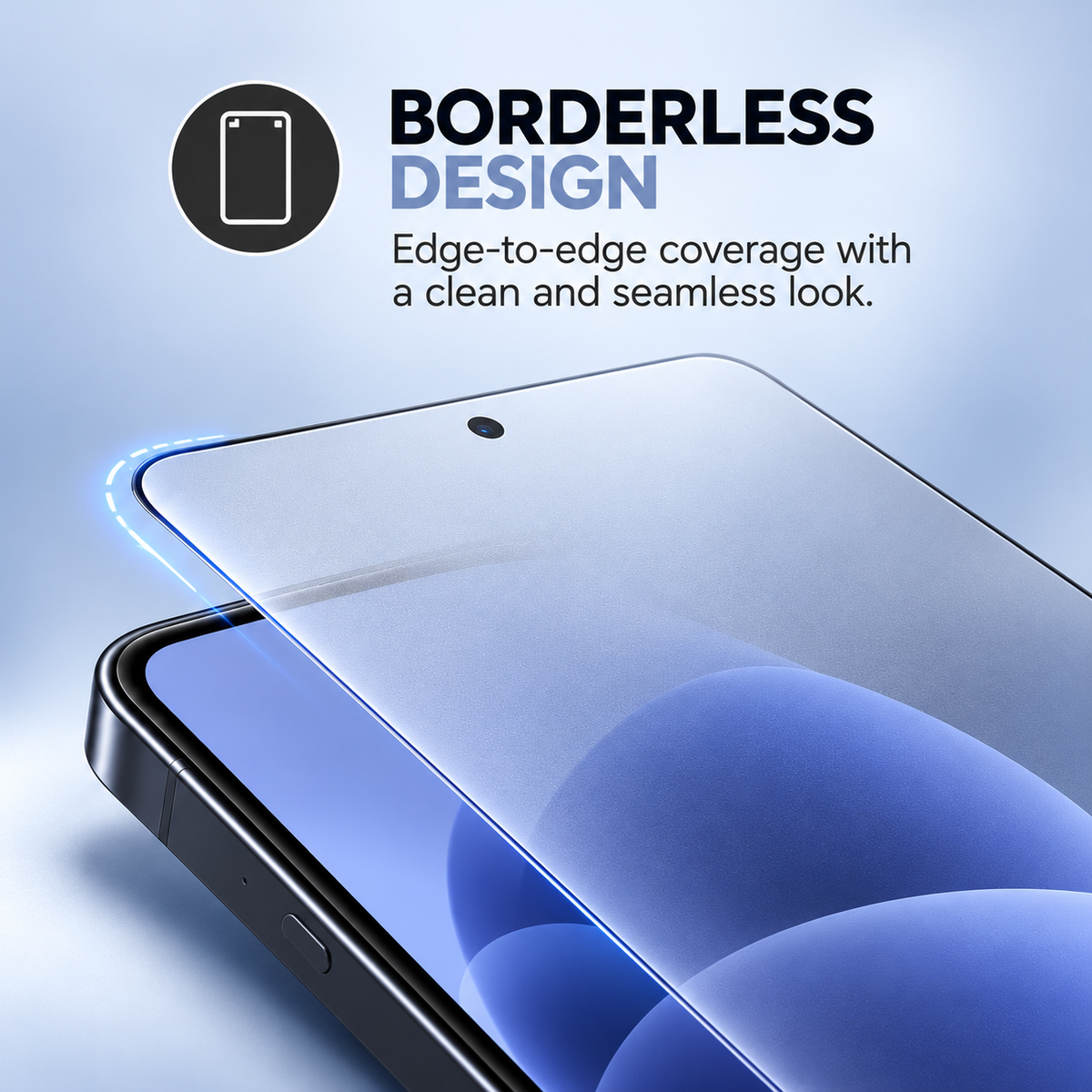 Borderless Matte Tempered Glass For Apple iPhone 17