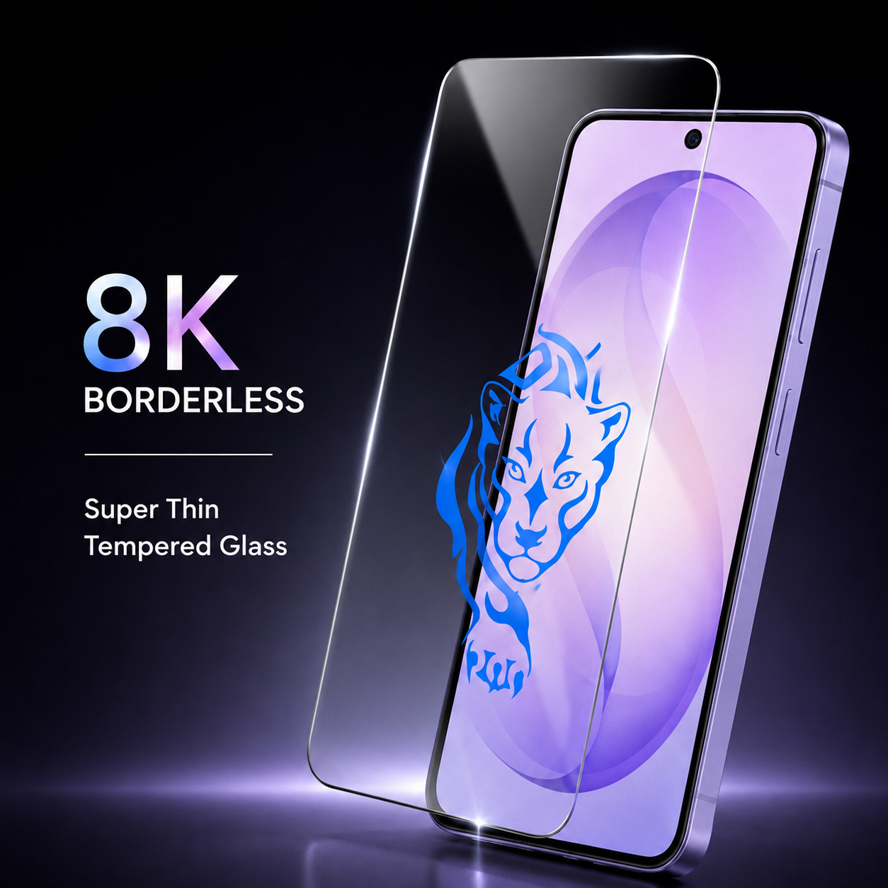 Super Slim 8K Borderless Tempered Glass For Samsung S24