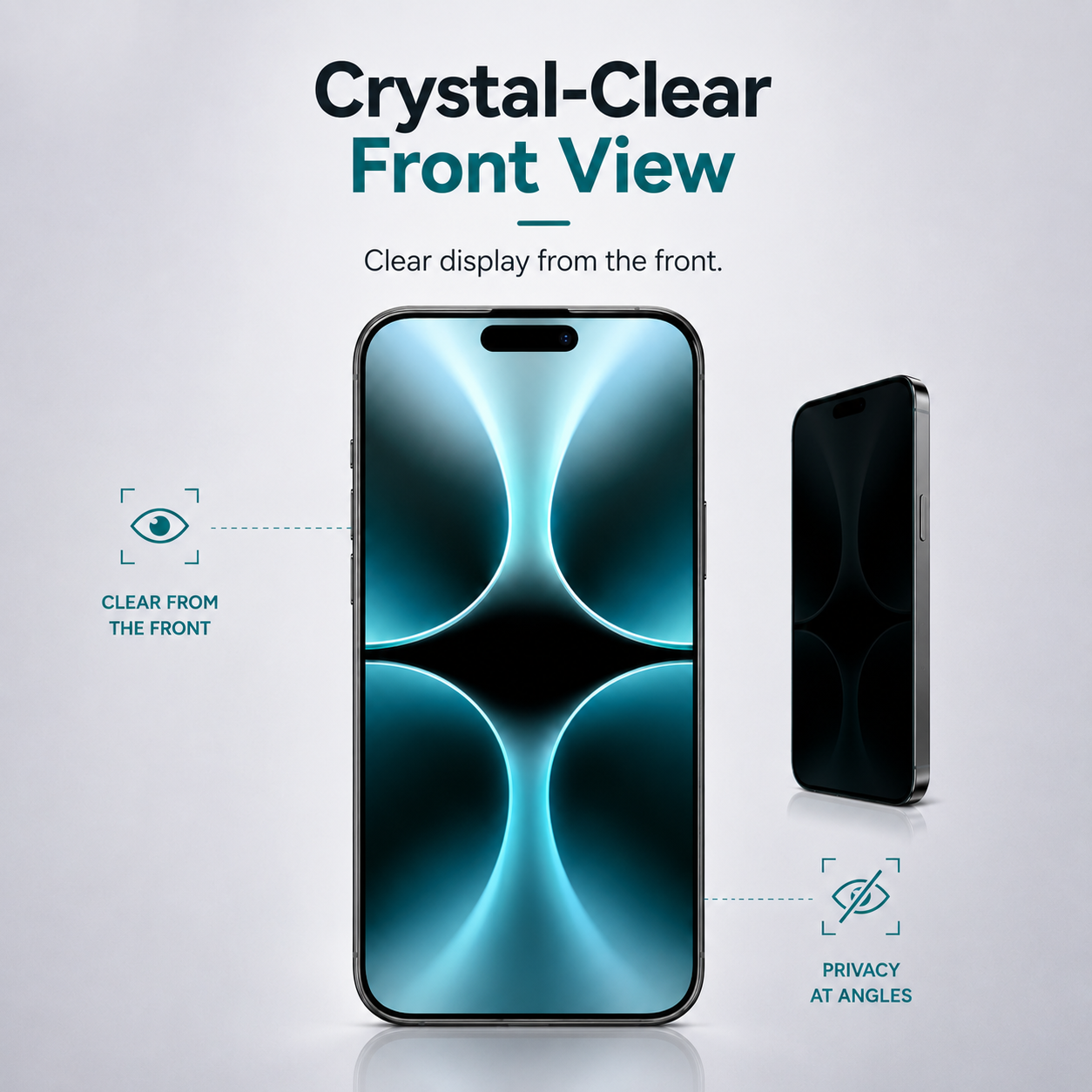 Mask Privacy Corning Gorilla Tempered Glass For Iphone 15 Pro Max