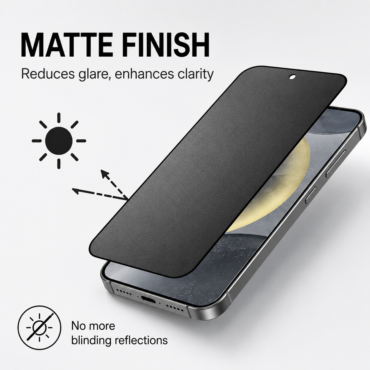 Matte Privacy Tempered Glass Screen Protector For Iphone 14 Pro Max