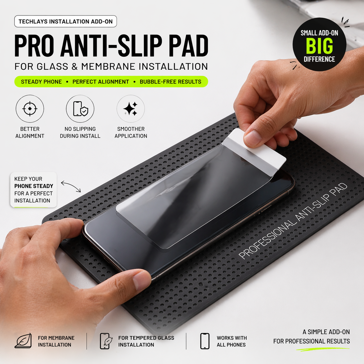 Pro Anti-Slip Pad for Glass & Membrane Installation