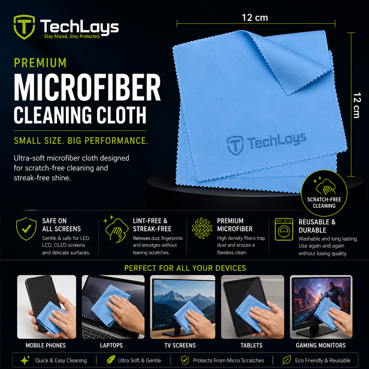 TechLays Premium Screen Cleaning Spray for Mobile, Laptop & TV - 100 ML