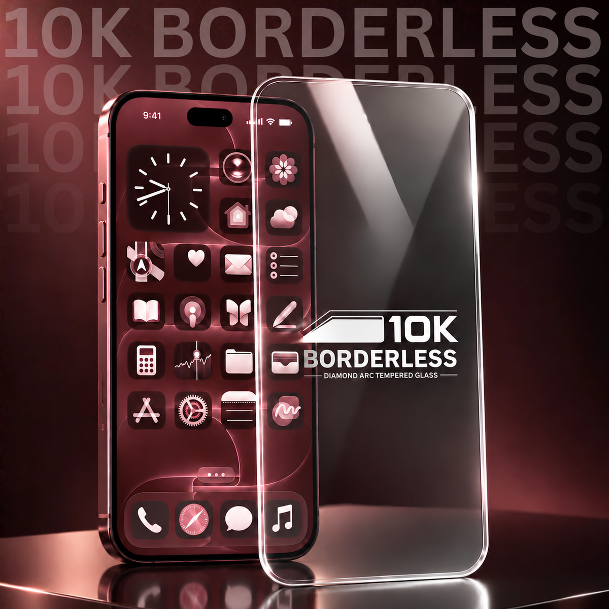 10K Borderless Ultra HD Tempered Glass Screen Protector For Apple iPhone 16