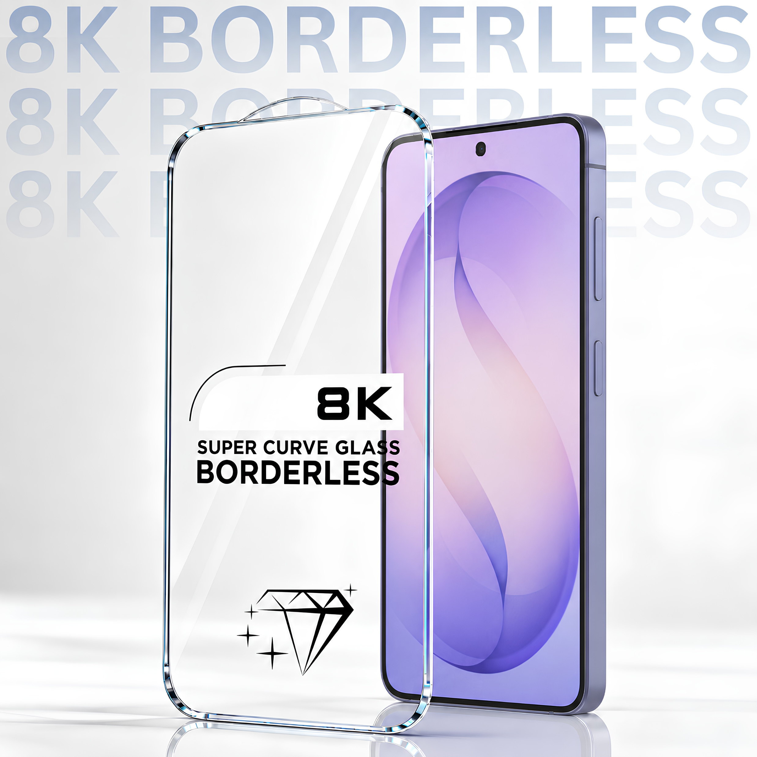 8K Borderless HD Clear Tempered Glass For Redmi K30 5G