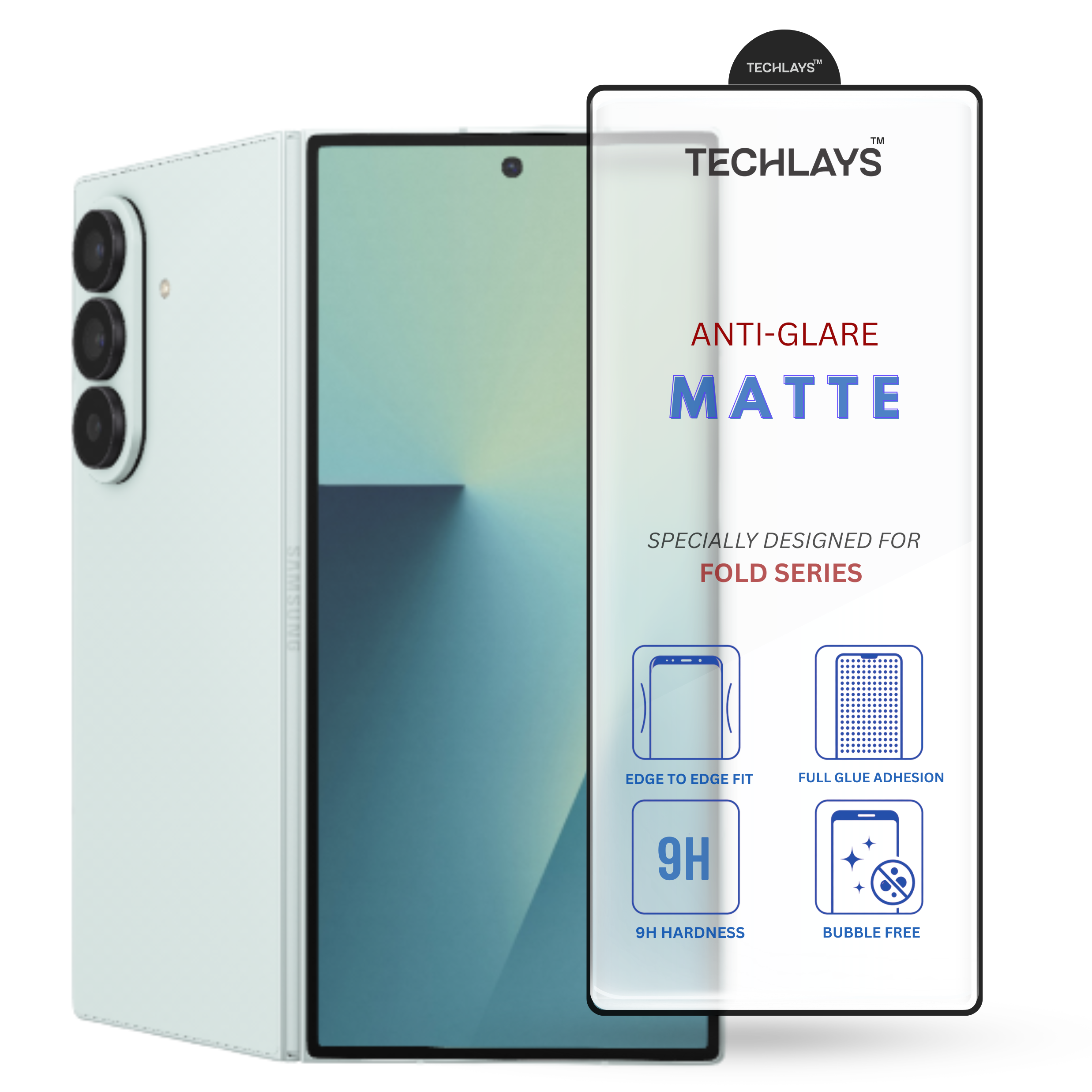 Edge Matte Tempered Glass For Samsung Galaxy Z Fold 7