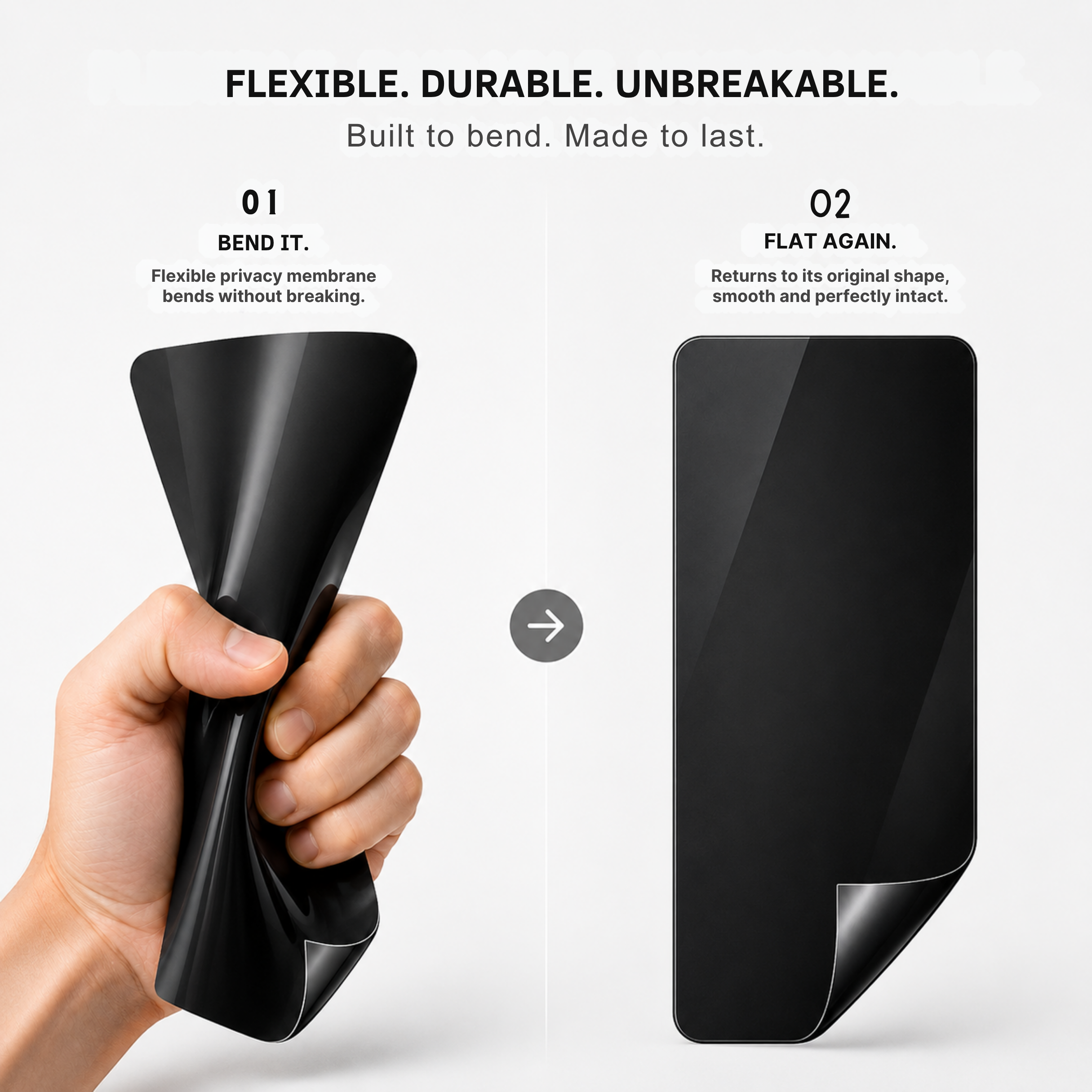 Flexshield Self Healing Privacy Screen Protector With Korean Glue for Vivo Y78M