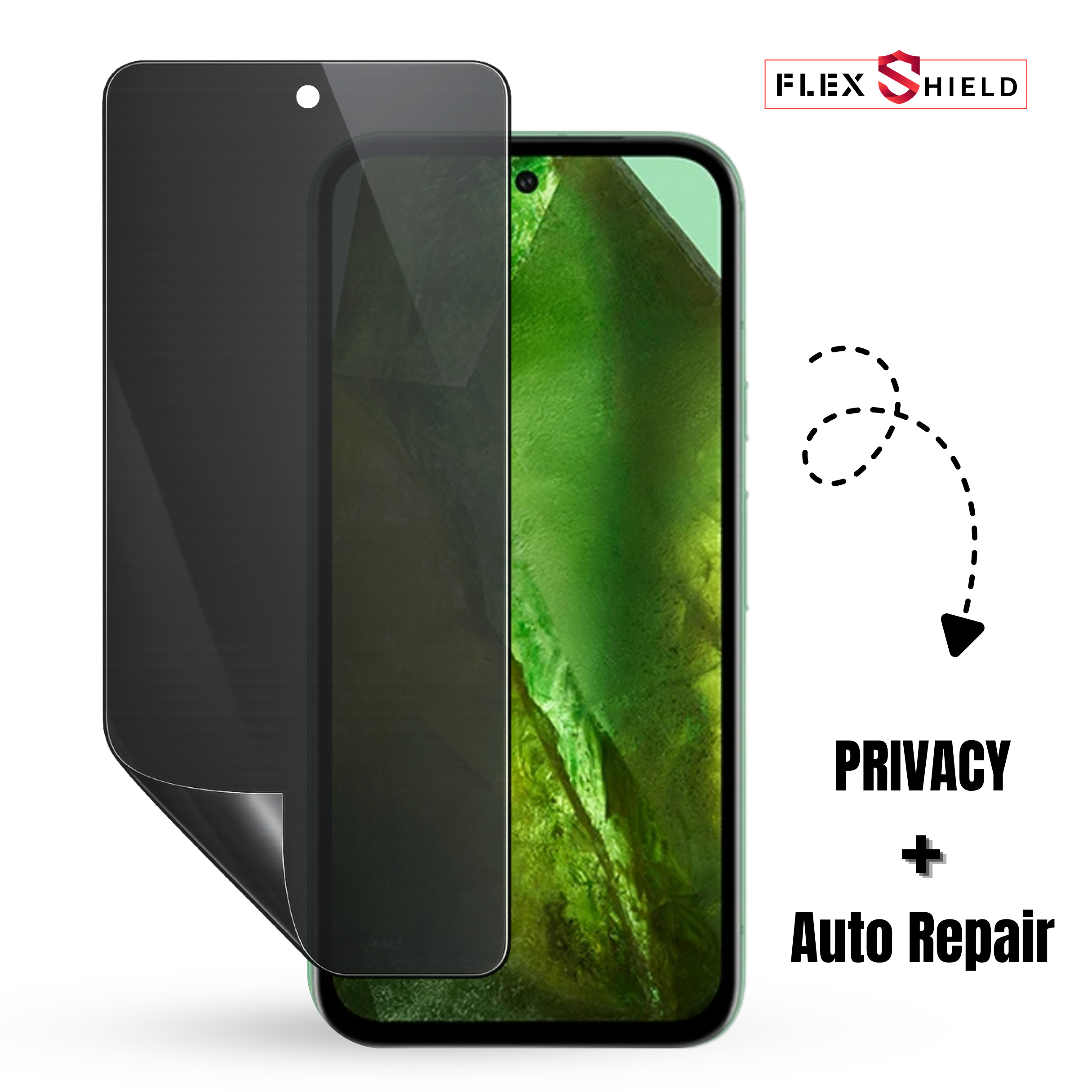 Flexshield Self Healing Privacy Screen Protector With Korean Glue for Google Pixel 7 Pro