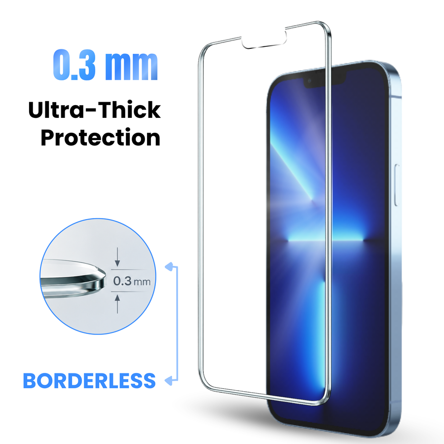 Premium Borderless Tempered Glass For Iphone 13 Pro