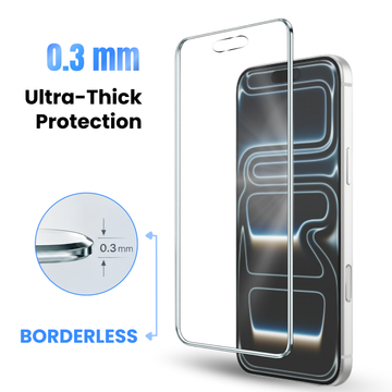 Premium Borderless Tempered Glass For Iphone 15 Pro Max