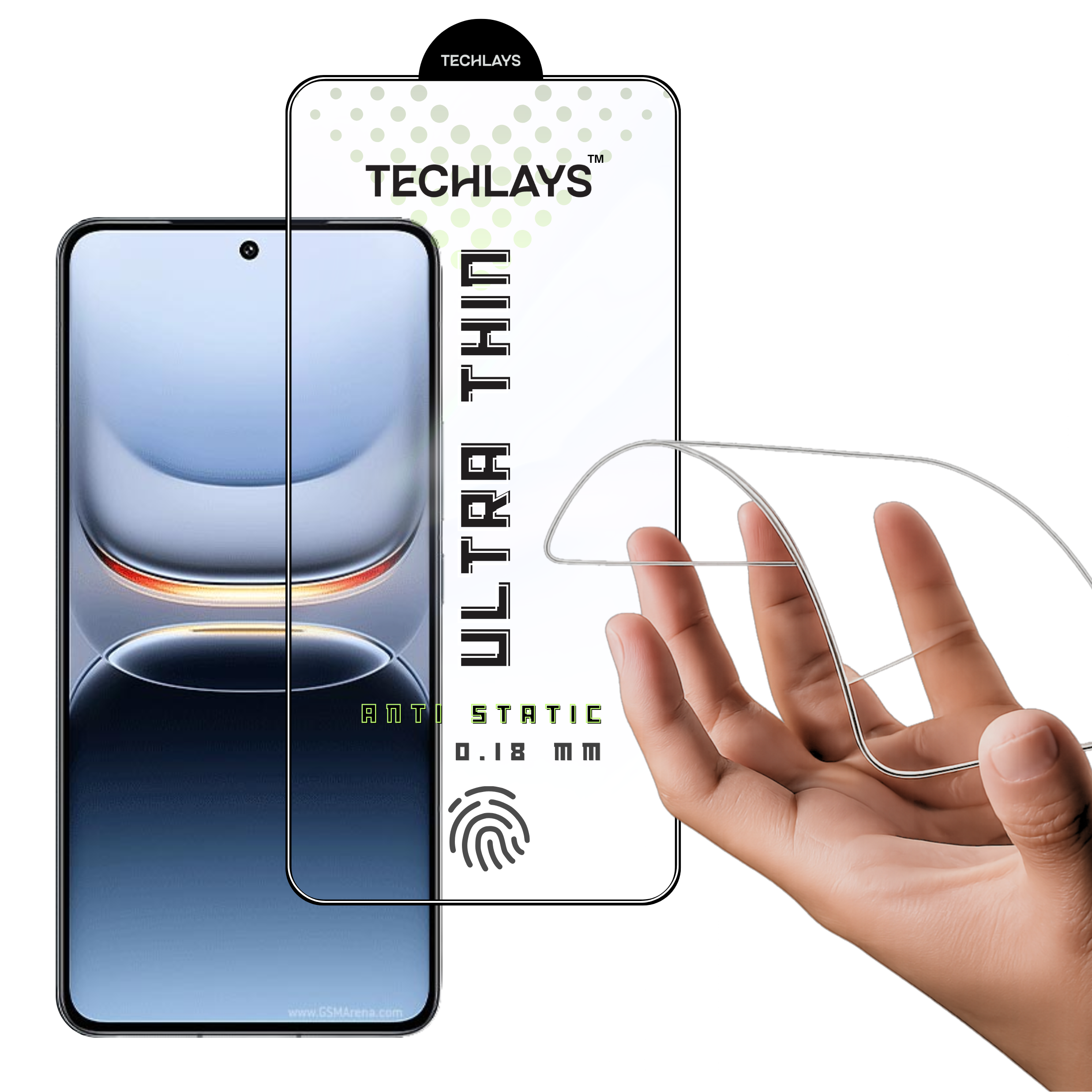 0.18mm Slim Tempered Glass Screen Protector for Iqoo 13