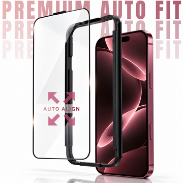 Premium Auto-Fit Tempered Glass with Easy Alignment Frame For Apple Iphone 16 Pro Max