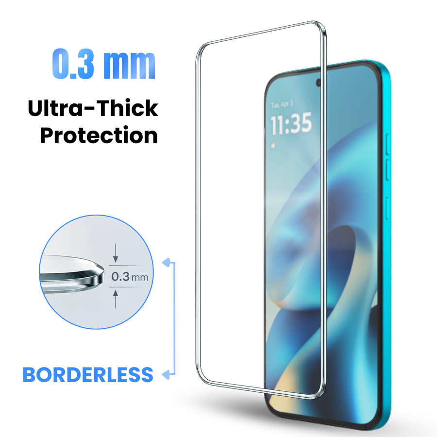 Premium Borderless Tempered Glass For Motorola G15