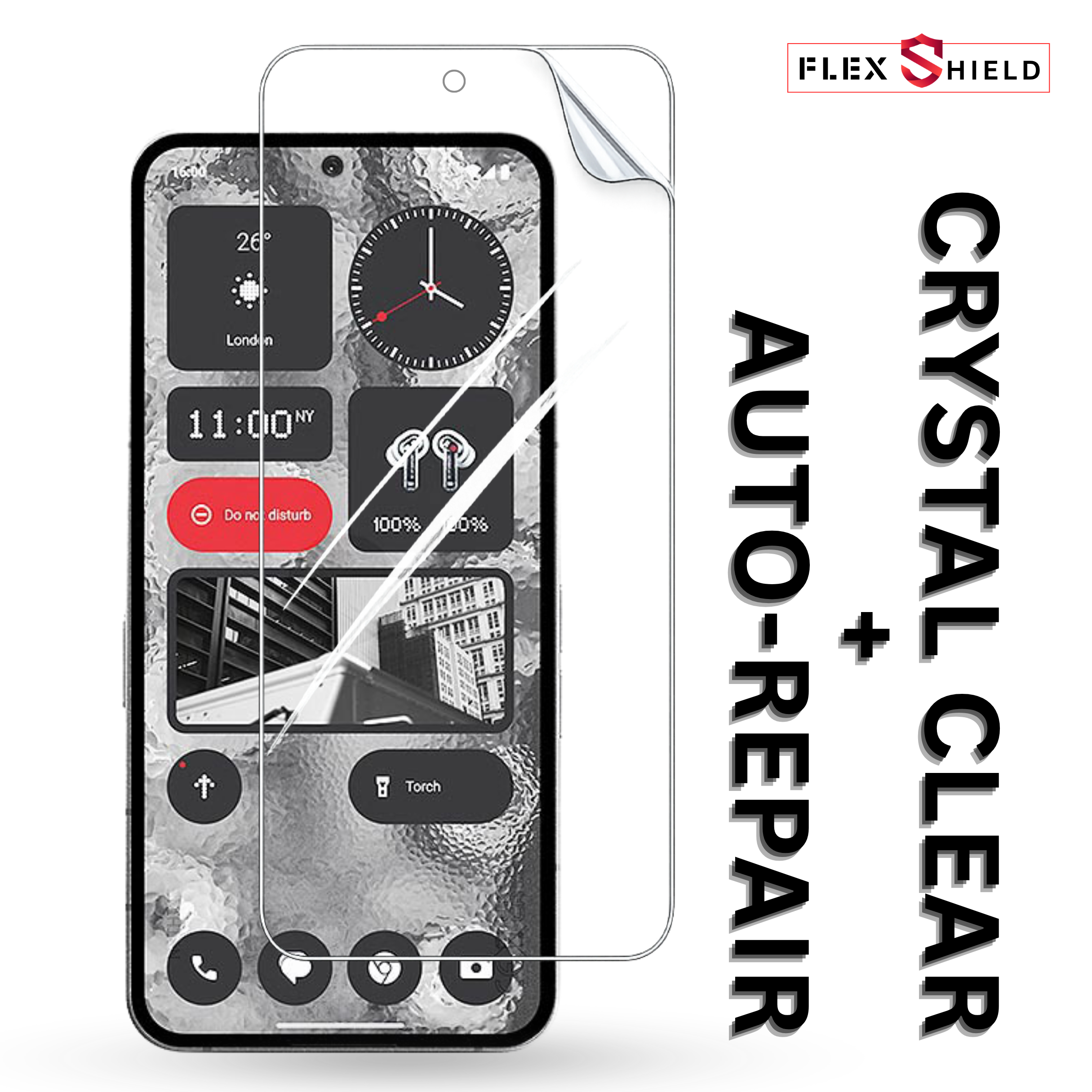 Clear Self Heal (Auto Repair) Diamond Flex Unbreakable Membrane for Nothing Phone 2A Plus