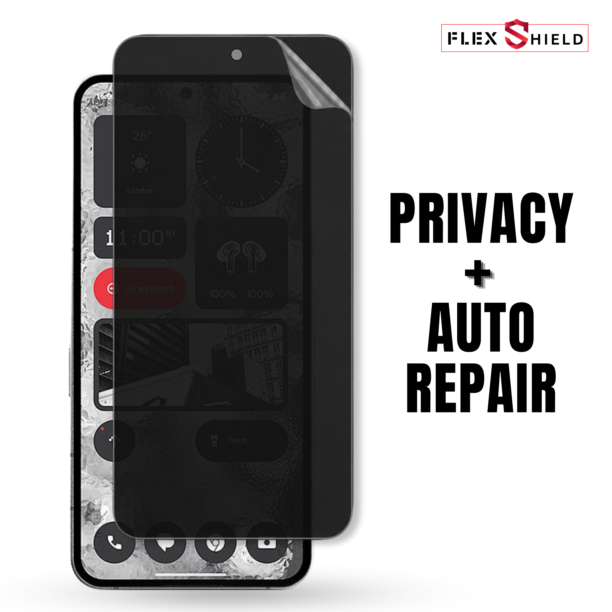 Flexshield Self Healing Privacy Screen Protector With Korean Glue for Nothing Phone 2