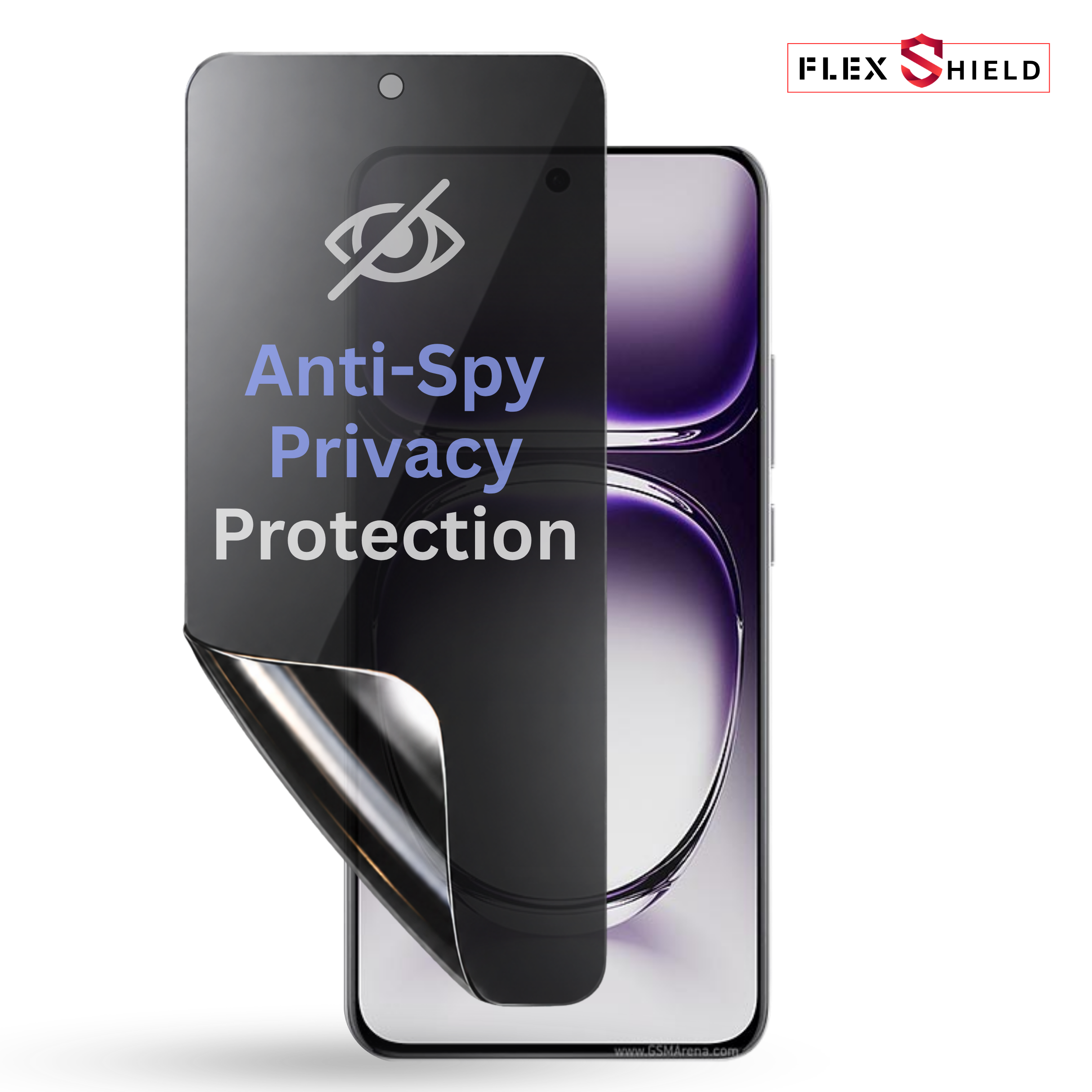 FlexShield Non Self-Heal Anti-Spy Screen Protector for Oppo Reno 15C