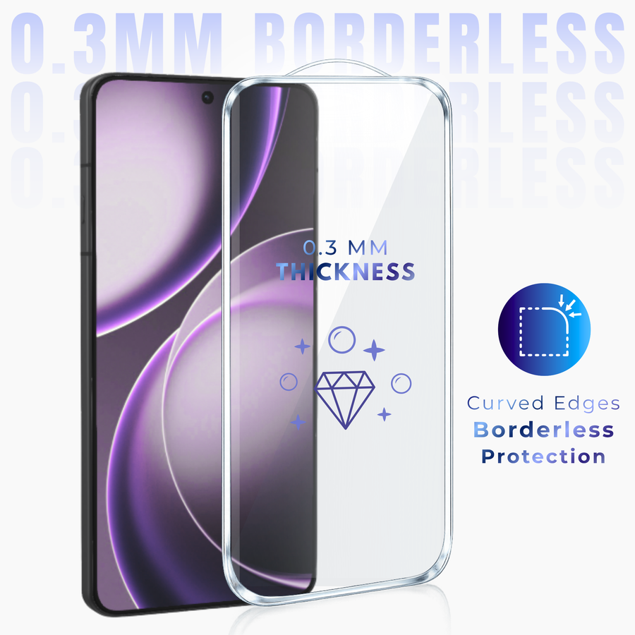 Premium Borderless Tempered Glass For OPPO Find X8