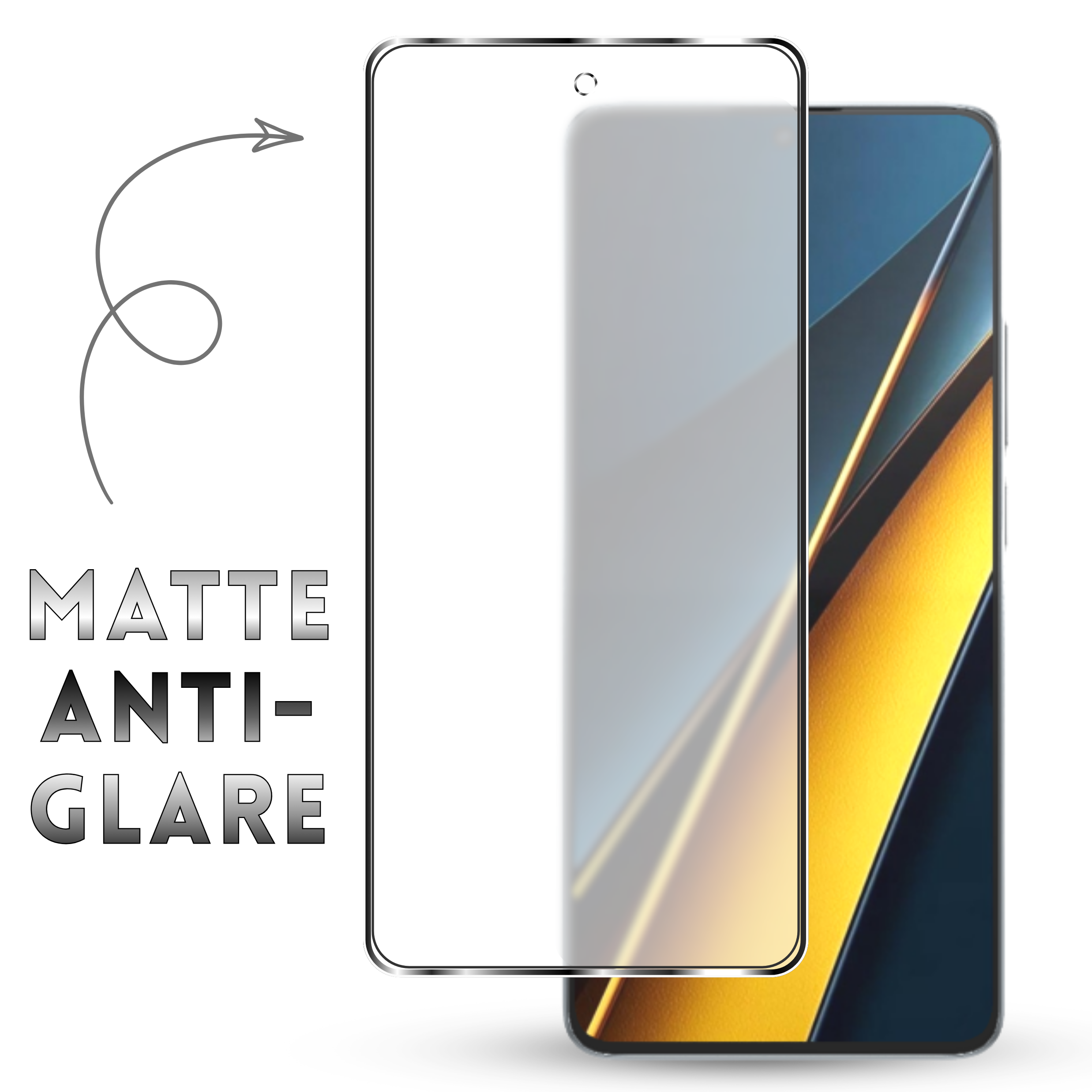 Silk Touch Pro Gaming Matte Glass for Poco M6 Pro