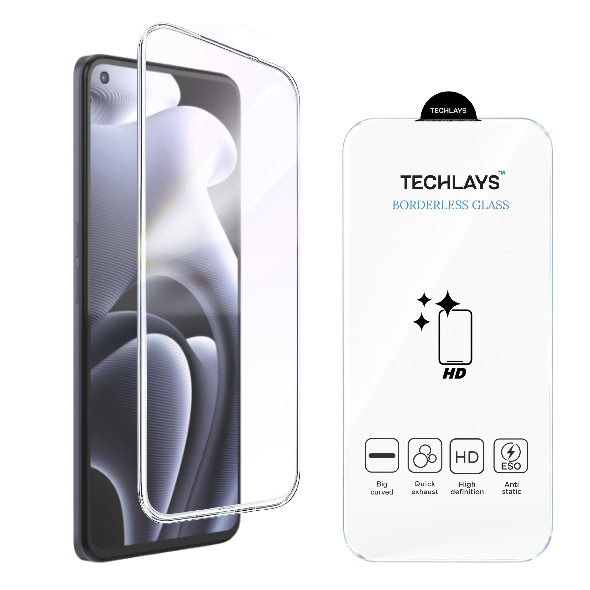 Premium Borderless Tempered Glass For Realme 6 Pro