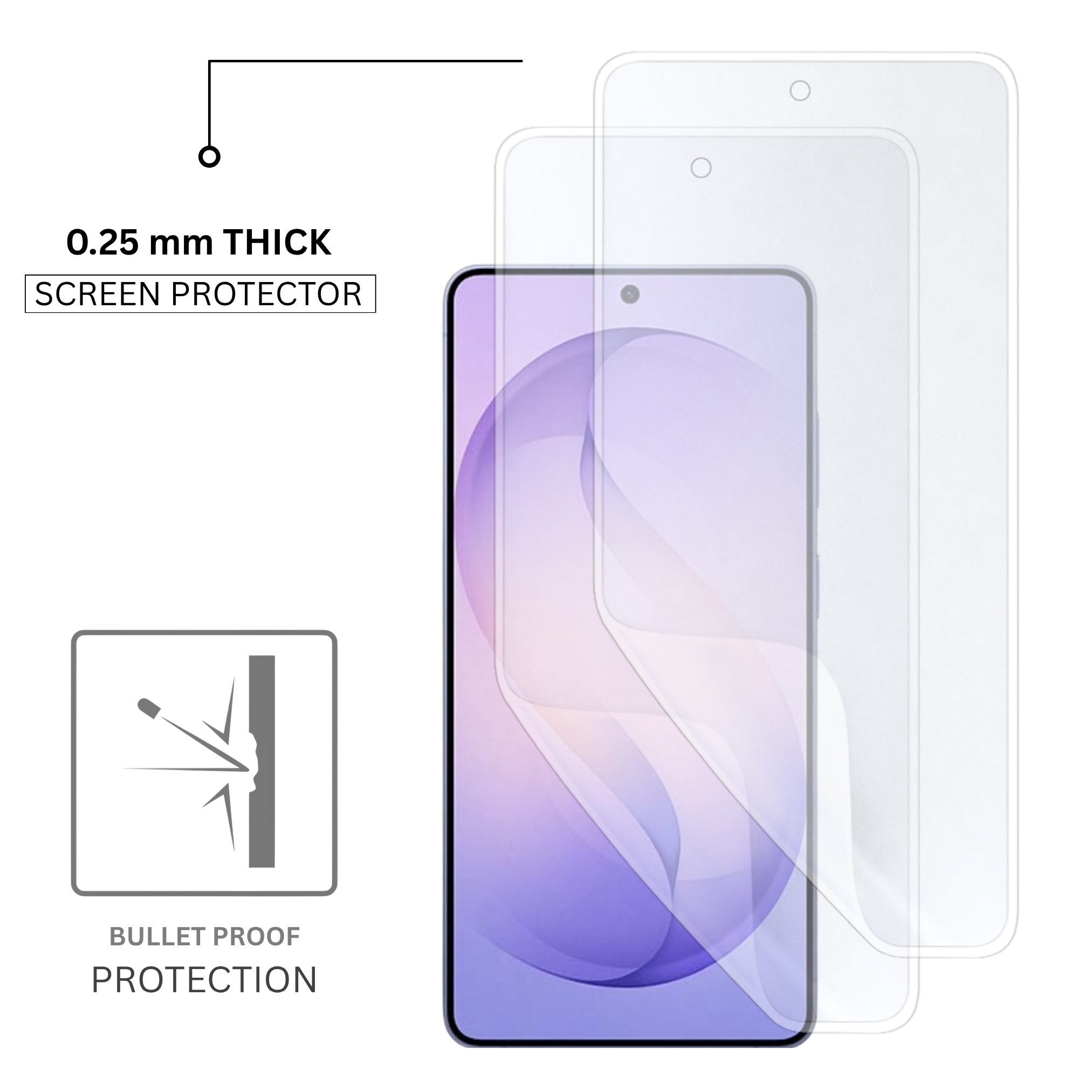 GlassFeel 0.25mm Unbreakable Membrane with Auto Repair For Samsung S26