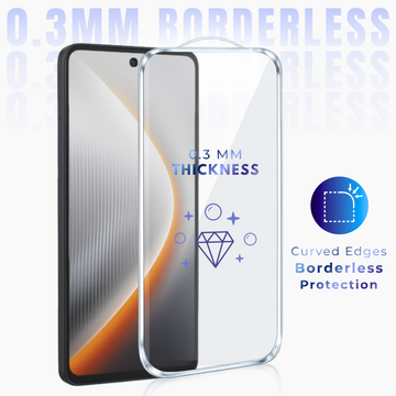 Premium Borderless Tempered Glass For Tecno Camon 50 4G