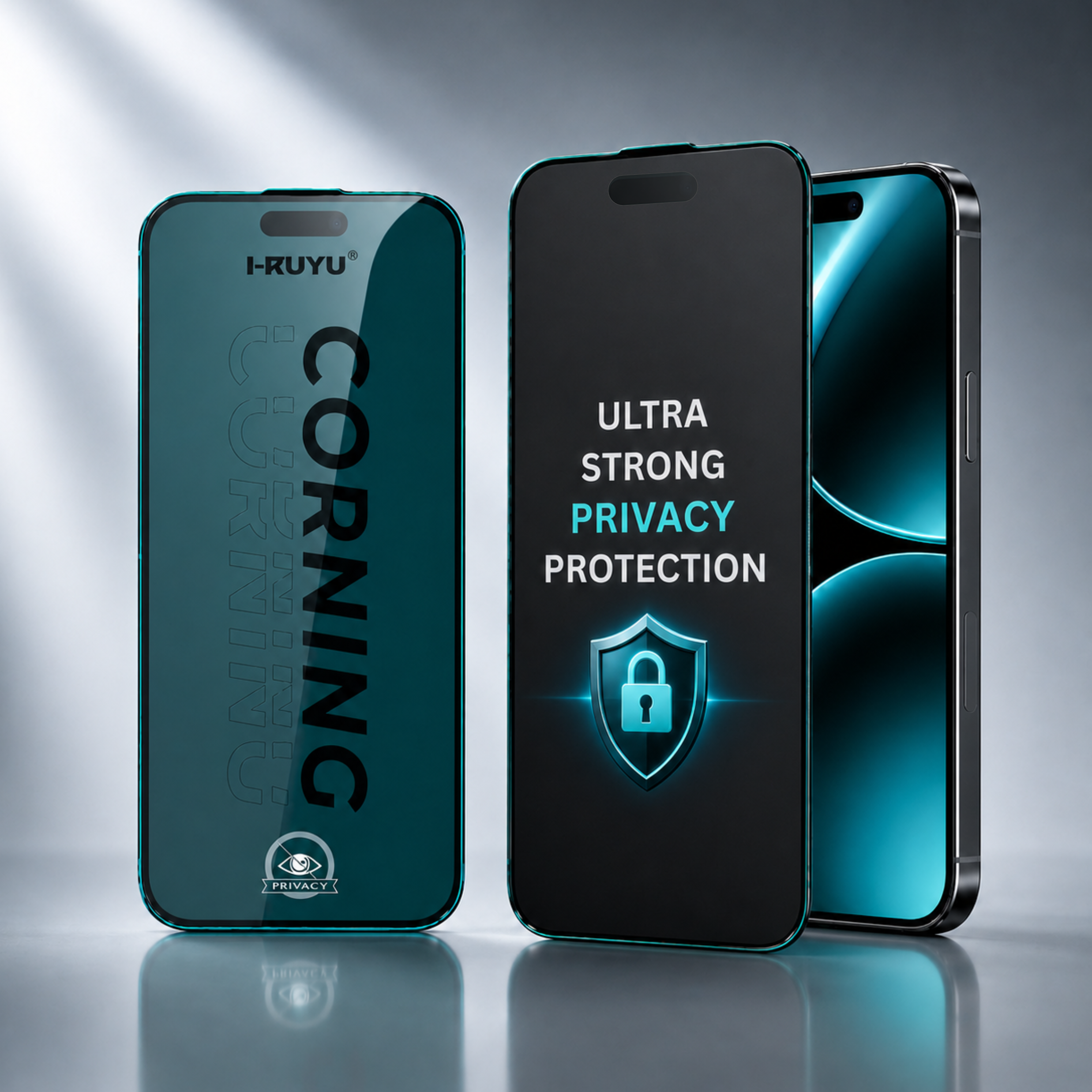 Mask Privacy Corning Gorilla Tempered Glass For Iphone 15 Pro Max