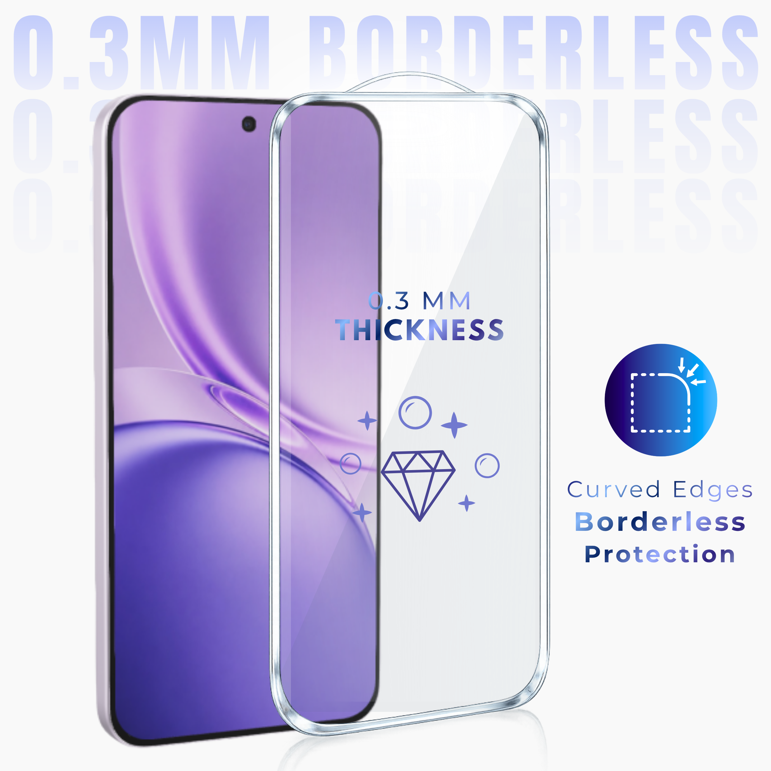 Premium Borderless Tempered Glass For Samsung S21