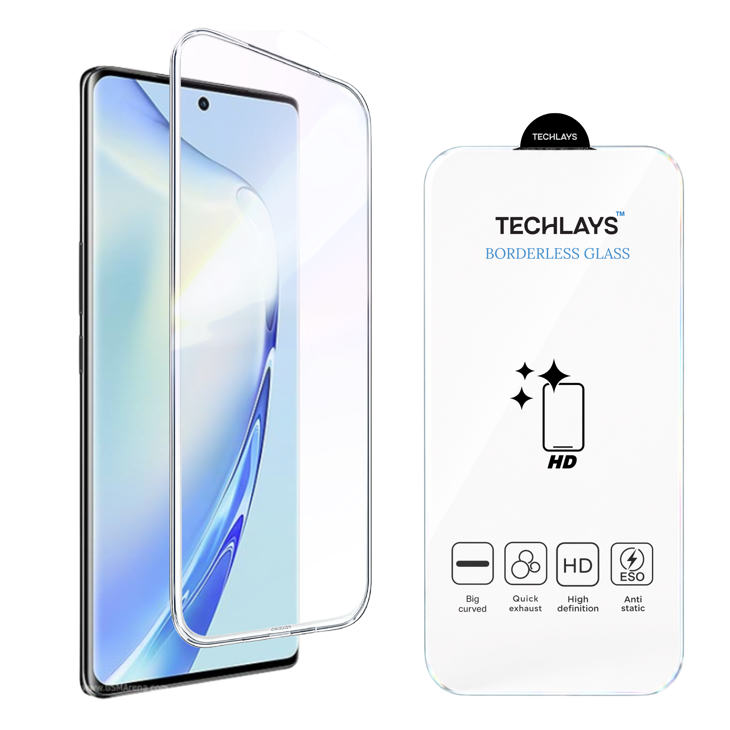 Premium Borderless Tempered Glass For Vivo V27 5G