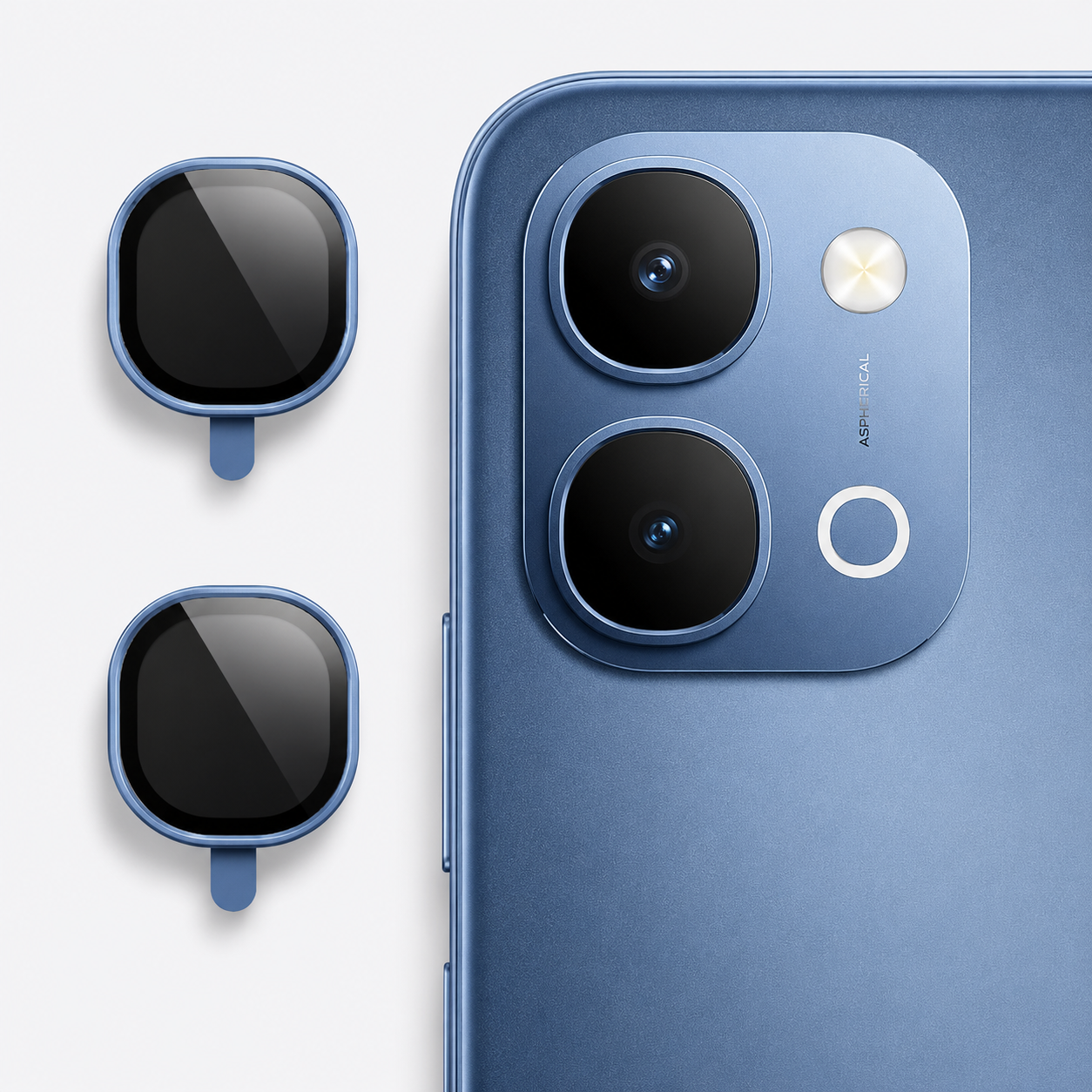 Vivo T5x Camera Lens Protector | 9H Tempered Glass with Premium Metal Ring | HD Clear Invisible Fit | Scratch Resistant