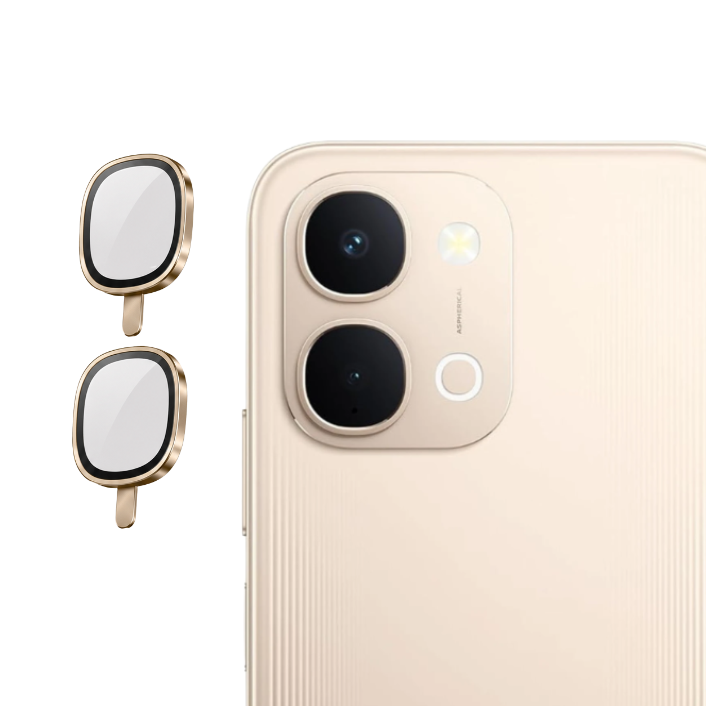 Vivo Y51 Pro Camera Lens Protector | 9H Tempered Glass with Premium Metal Ring | HD Clear Invisible Fit | Scratch Resistant