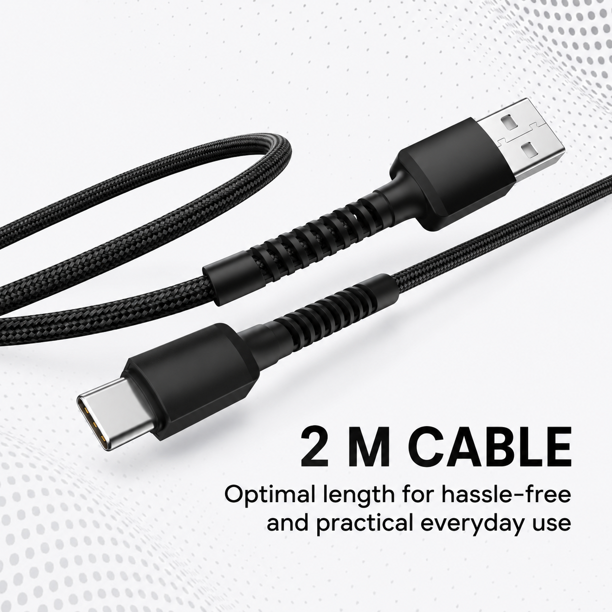 2 Meter Fast Charging & Data Sync Braided Cable