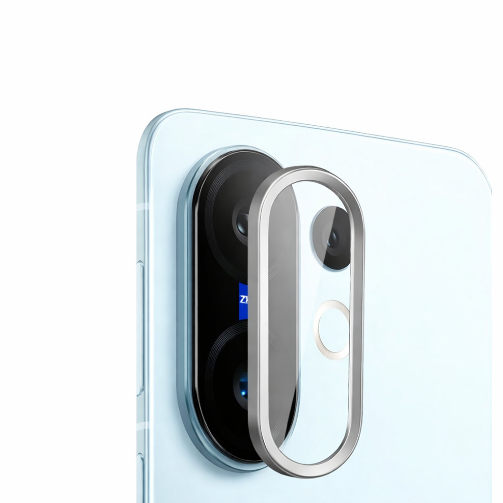 Vivo x200 fe Camera Lens Protector | 9H Tempered Glass with Premium Metal Ring | HD Clear Invisible Fit | Scratch Resistant